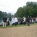 La pause devant le chateau de Rambouillet